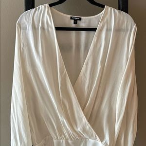 Women’s express white bodysuit.